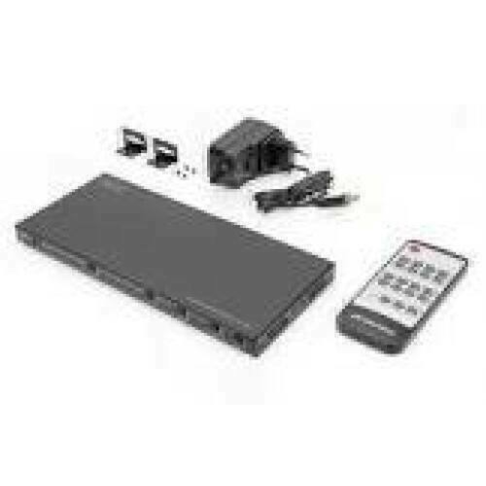 DIGITUS 4x2 HDMI Matrix Switch 4K/60Hz Scaler EDID ARC HDCP 2.2 18Gbps