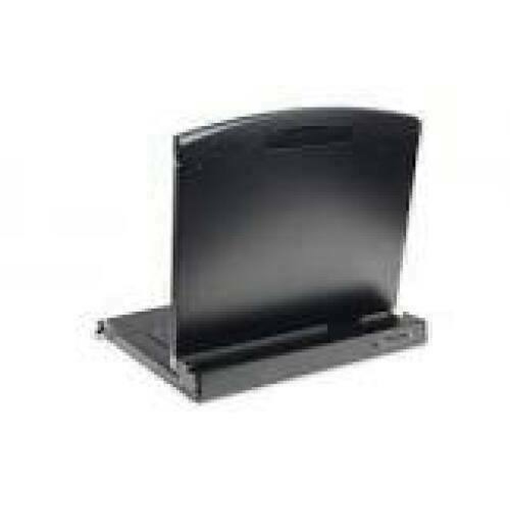 DIGITUS modularized 43.2cm 17inch TFT console with 16 port KVM US keyboard RAL 9005 black color