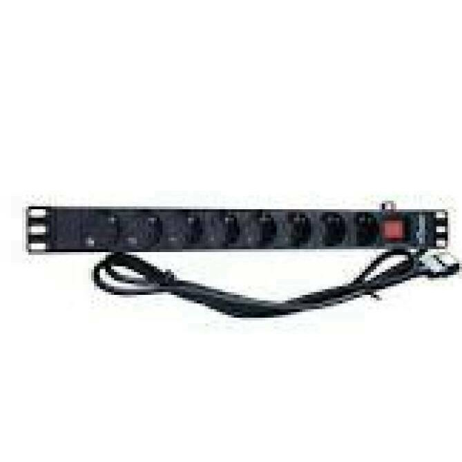 GEMBIRD PDU 8x Schuko 1U 16A 3m
