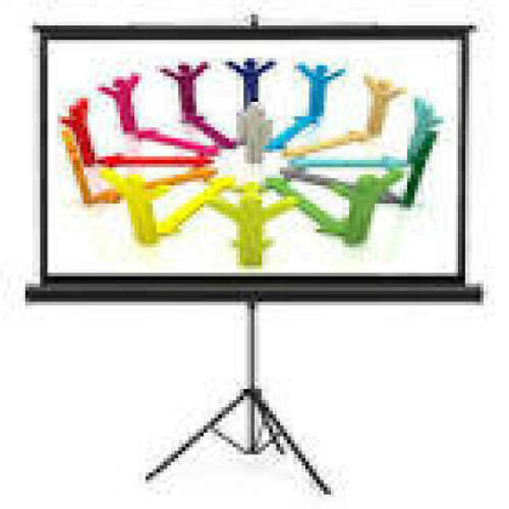ART MANUAL SCREEN ON A TRIPOD 84inch 213x213cm TA-84 1:1