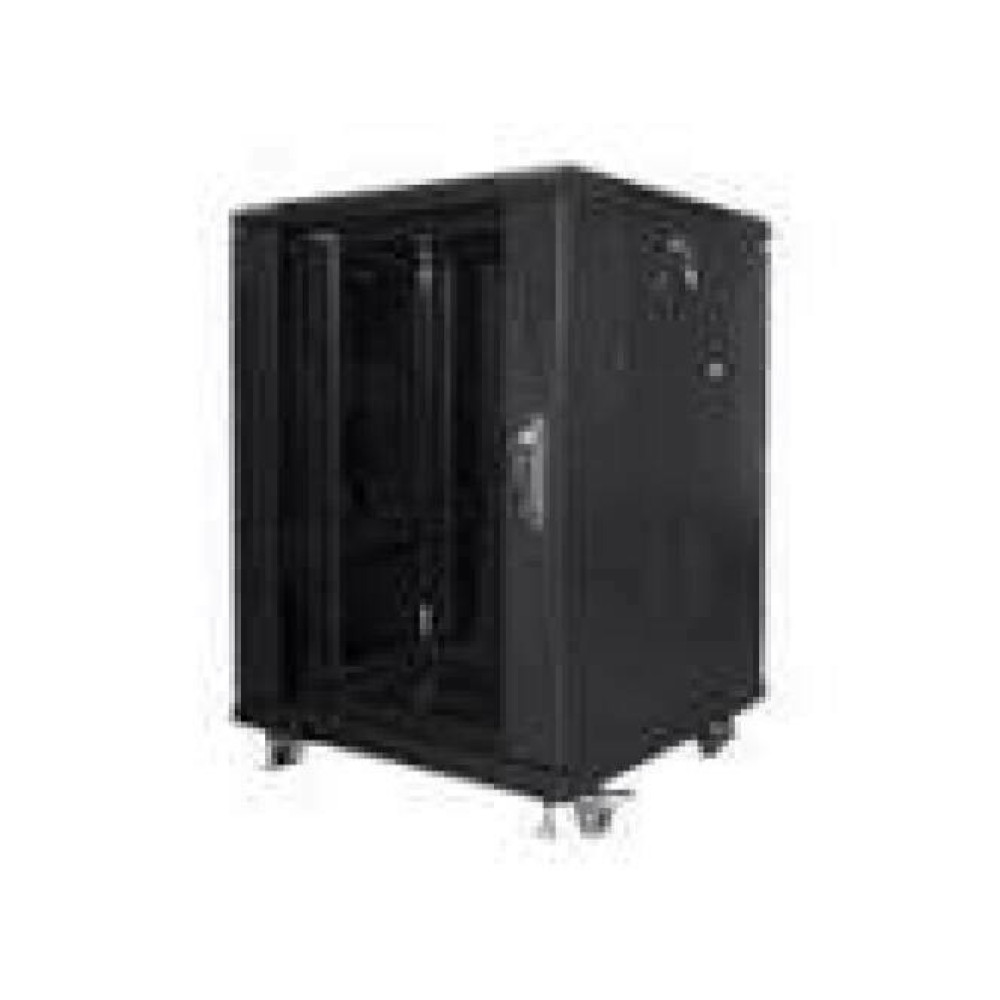 LANBERG FF01-6615-12B free-standing rack 19inch self-assembly flat pack 15U/600x600mm black