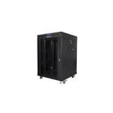 LANBERG free standing rack cabinet 19/15U 600x600 glass door LCD flat pack grey V2
