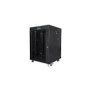 LANBERG free standing rack cabinet 19/15U 600x600 glass door LCD flat pack grey V2