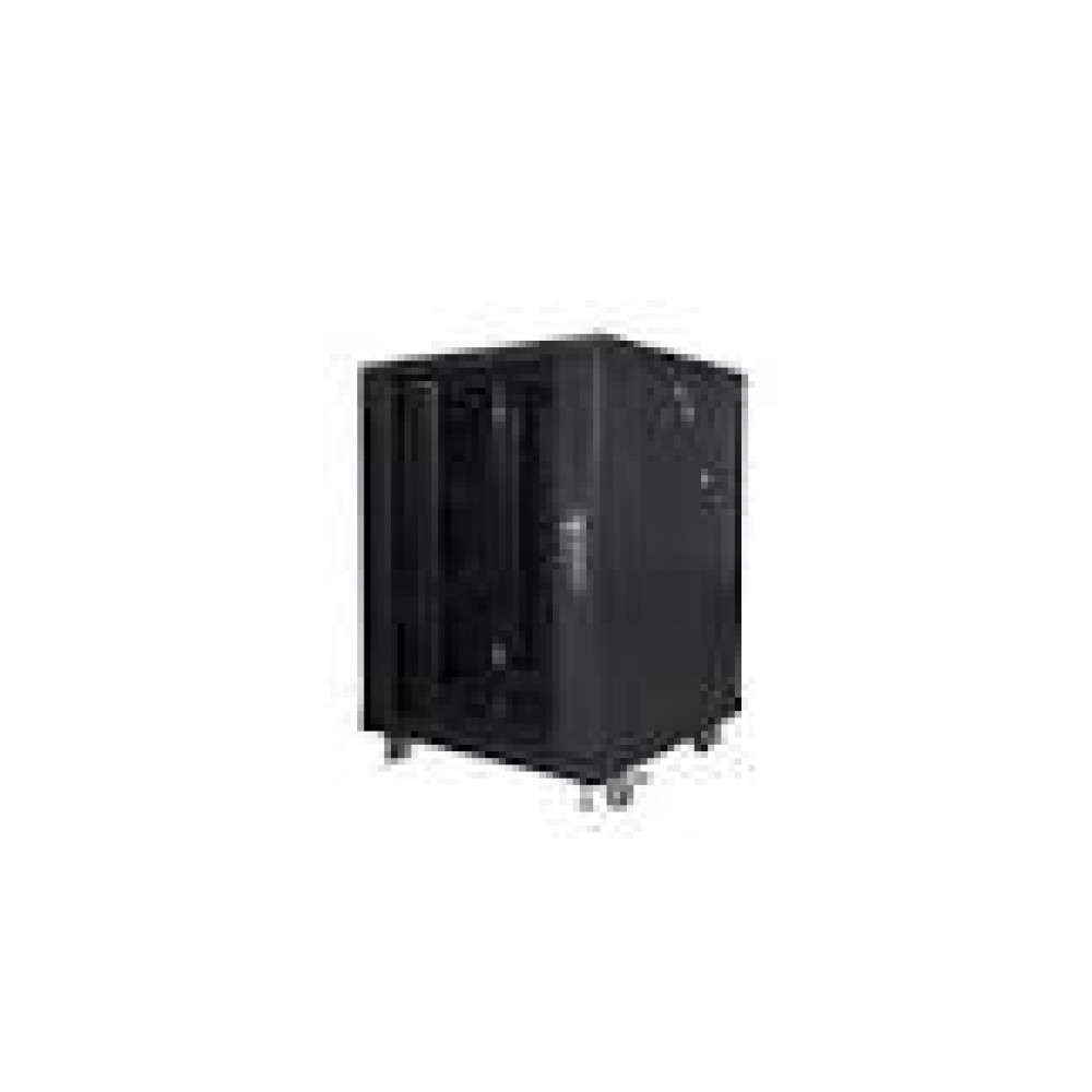 LANBERG free standing rack cabinet 19/15U 600x600 glass door LCD flat pack grey V2