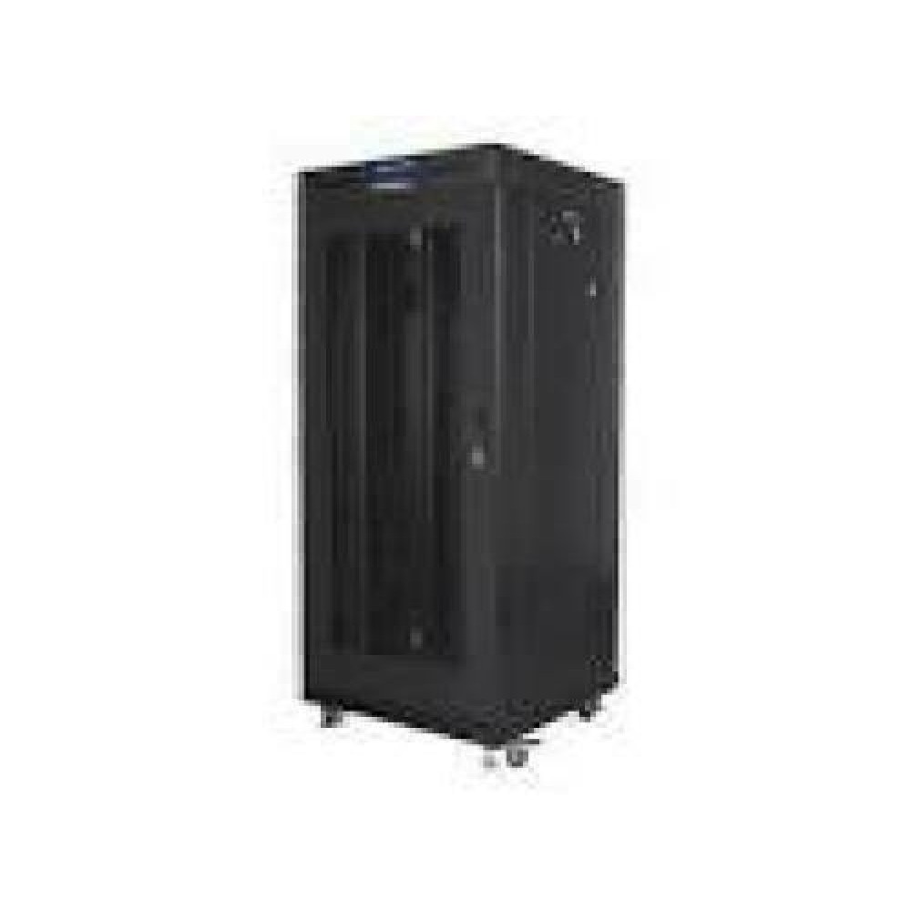 LANBERG free standing rack 19inch cabinet 27U 600x600 mesh door LCD flat pack black