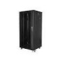 LANBERG free standing rack 19inch cabinet 27U 600x600 mesh door LCD flat pack black