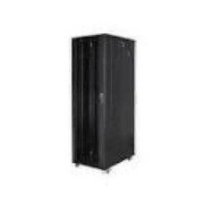 LANBERG free standing rack 19inch cabinet 42U 600x600 glass door LCD flat pack black