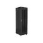 LANBERG free standing rack 19inch cabinet 42U 600x600 glass door LCD flat pack black