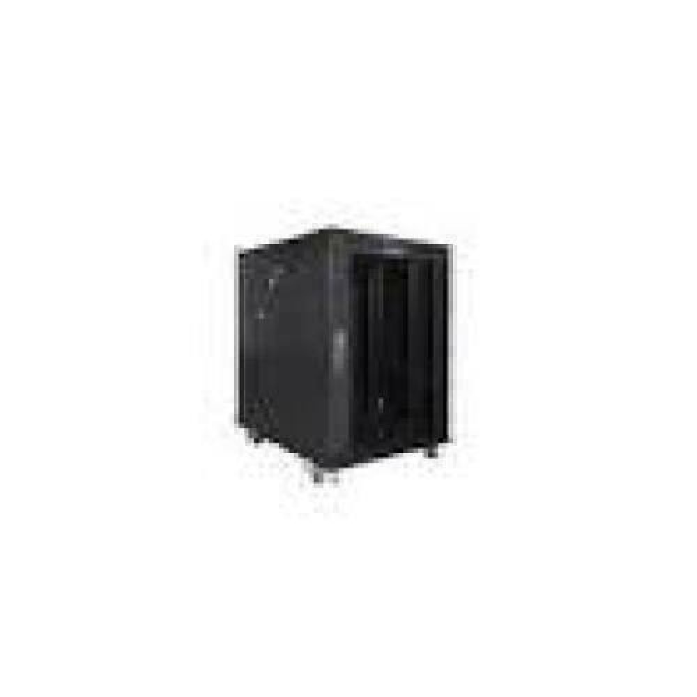 LANBERG free standing rack 19inch cabinet 15U 600x800 glass door LCD flat pack black