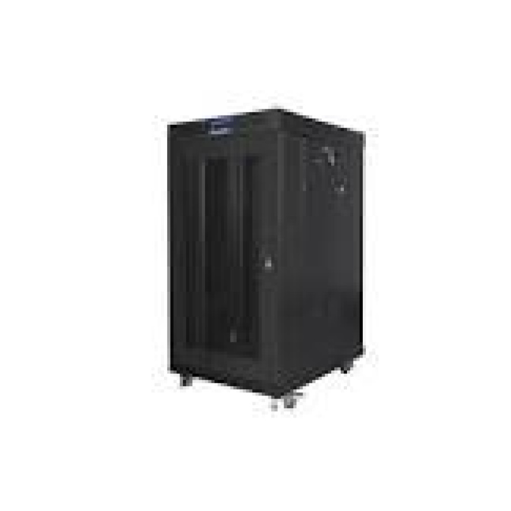 LANBERG free standing rack cabinet 19/22U 600x800 glass door LCD flat pack grey V2