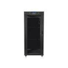 LANBERG FF01-8027-23BL free-standing rack 19inch self-assembly flat pack 27U/800x1000mm black mesh door LCD