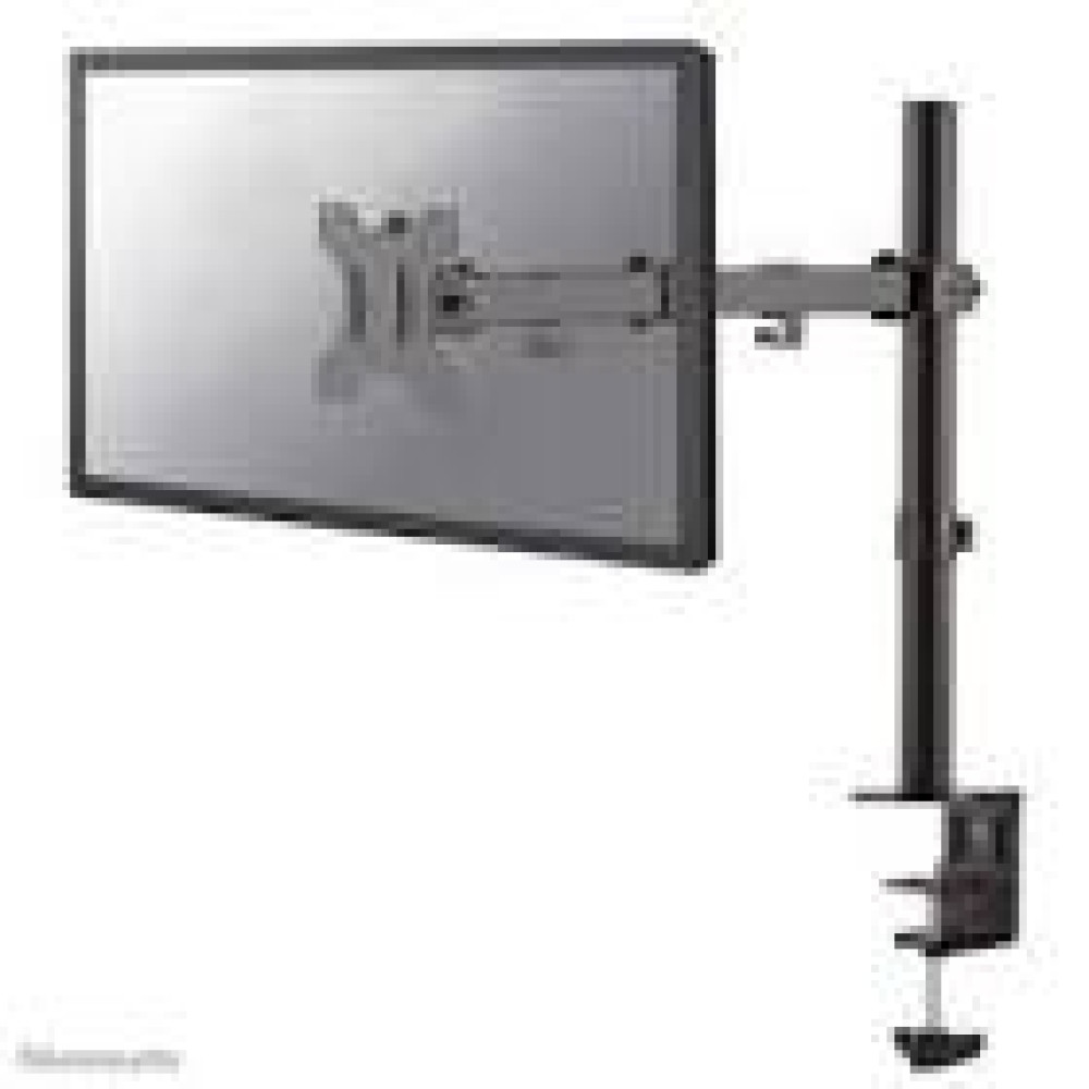 NEOMOUNTS Monitor DeskMount Single 25.4-81.3cm 10-32inch clamp/grommet VESA75-100 Full motion Tilt Swivel black