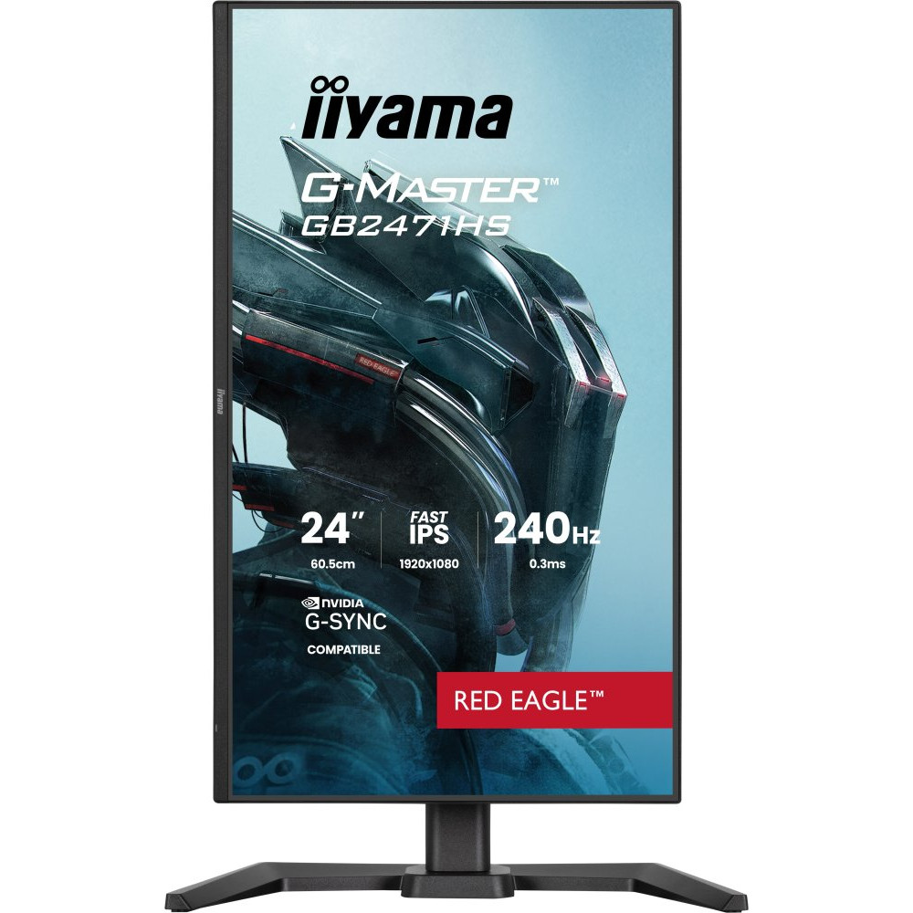 IIYAMA GB2471HS-B1 24inch Fast IPS Gaming G-Master Red Eagle FreeSync Premium / G-Sync Compatible 1920x1080 240Hz 350cd/m