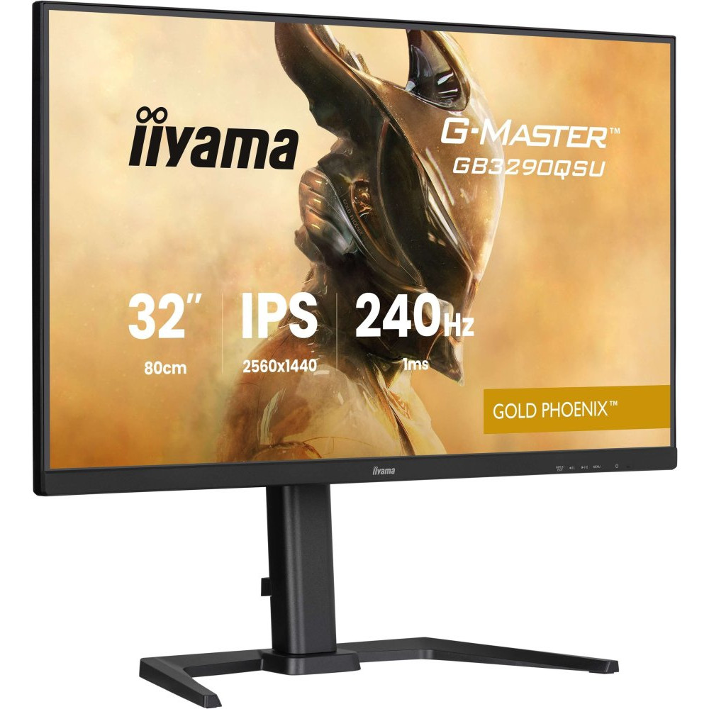 IIYAMA GB3290QSU-B1 G-Master Gold Phoenix 32inch Fast IPS QHD 240Hz 400cd/m2 1ms 2xHDMI DP Speakers 2xUSB 3.2 2xUSB Type C