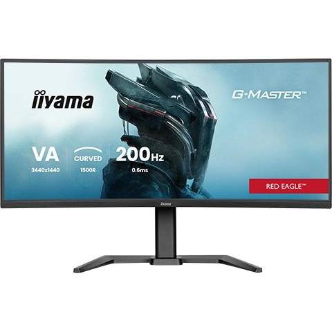 IIYAMA GCB3484WQSU-B2 34inch VA Curved Gaming 1500R G-Master Red Eagle 3440x1440 200Hz Dual Mode WHD 400Hz 0.6ms MPRT 450cdm2 HDR400
