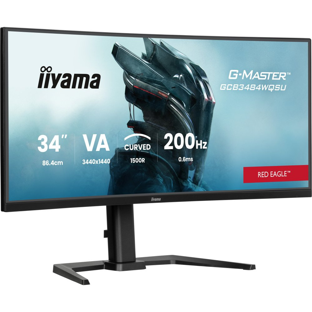 IIYAMA GCB3484WQSU-B2 34inch VA Curved Gaming 1500R G-Master Red Eagle 3440x1440 200Hz Dual Mode WHD 400Hz 0.6ms MPRT 450cdm2 HDR400