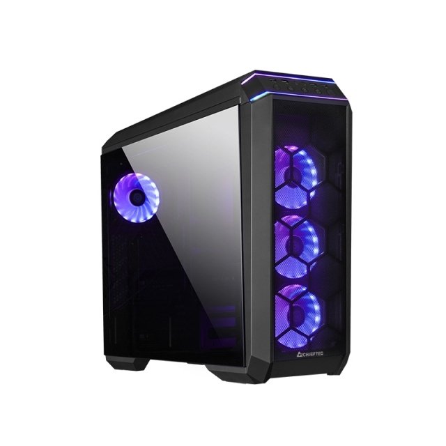 CHIEFTEC Stalion III GP-03B-OP Mesh design RGB E-ATX Gaming with 4x120mm A-RGB Rainbow fans pre-installed