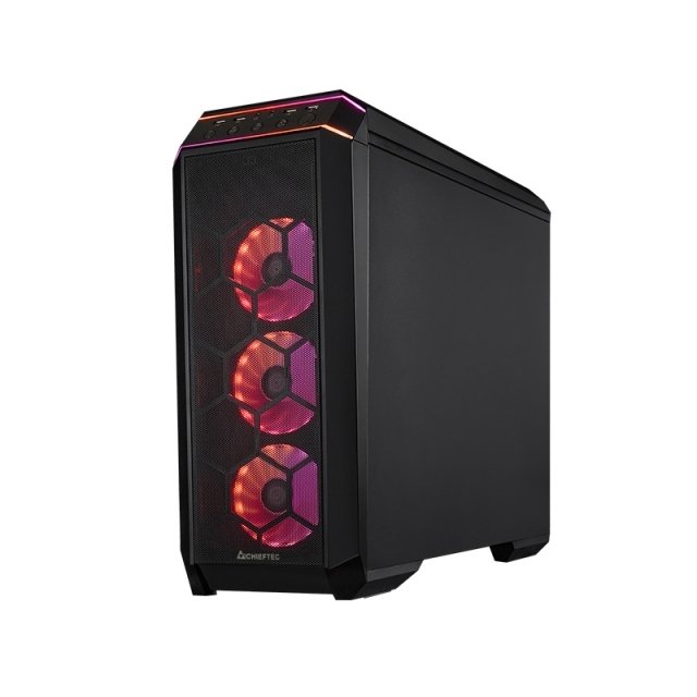 CHIEFTEC Stalion III GP-03B-OP Mesh design RGB E-ATX Gaming with 4x120mm A-RGB Rainbow fans pre-installed