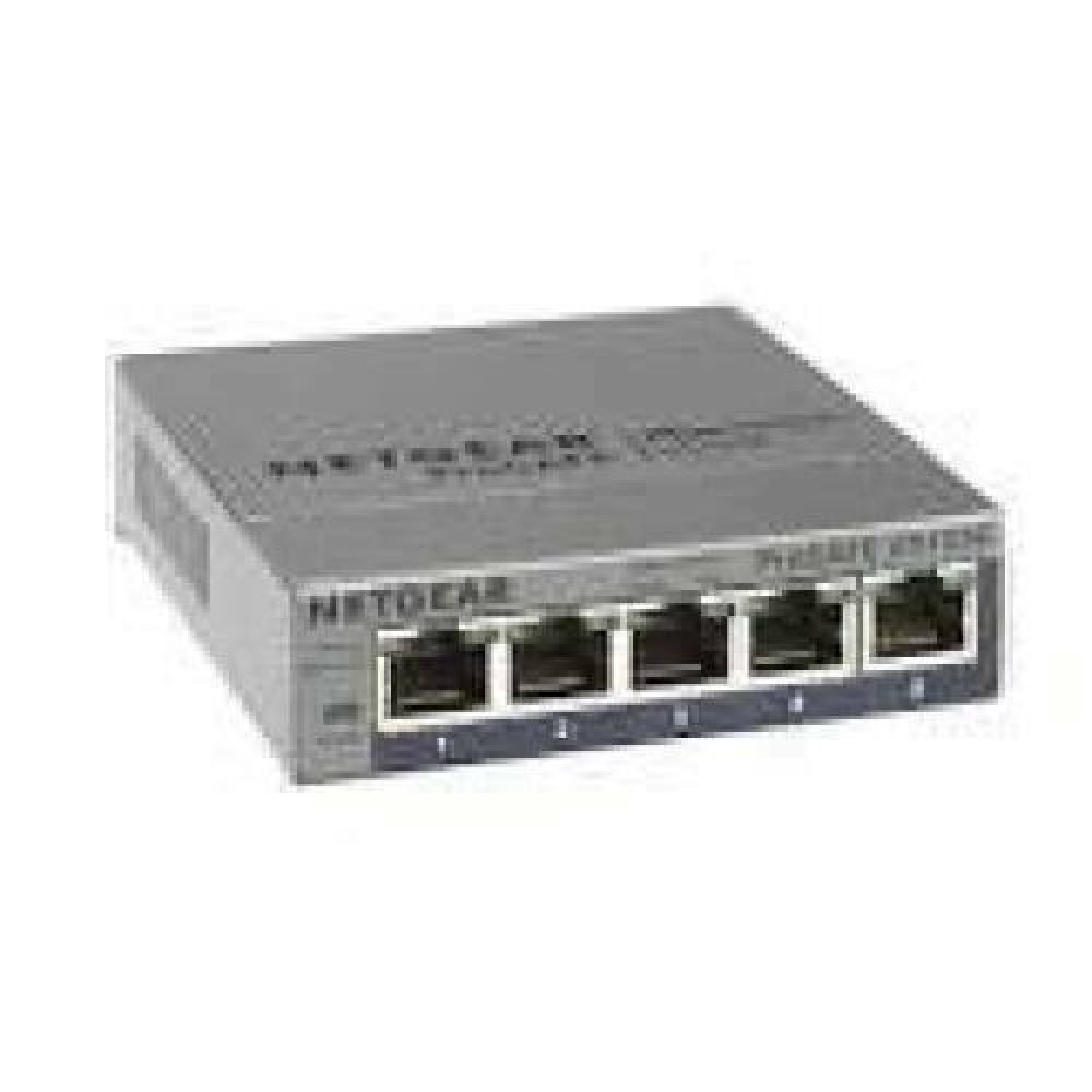 NETGEAR 5-Port Gigabit Plus Ethernet Switch - Desktop - unmanaged - fanless