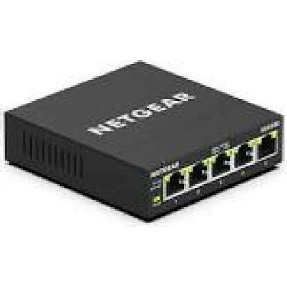 NETGEAR 5-Port Gigabit Plus Ethernet Switch - Desktop - unmanaged - fanless