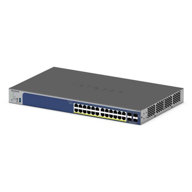 NETGEAR 24P GE POE+ Smart Switch W/10G SFP+ GS728TXPV3