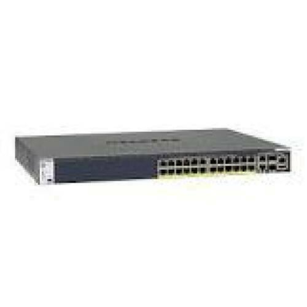 NETGEAR M4300-28G-PoE+ 550W PSU Stackable Managed Switch with 24x1G PoE+ + 4x10G incl. 2x10GBASE-T + 2xSFP+ Layer 3