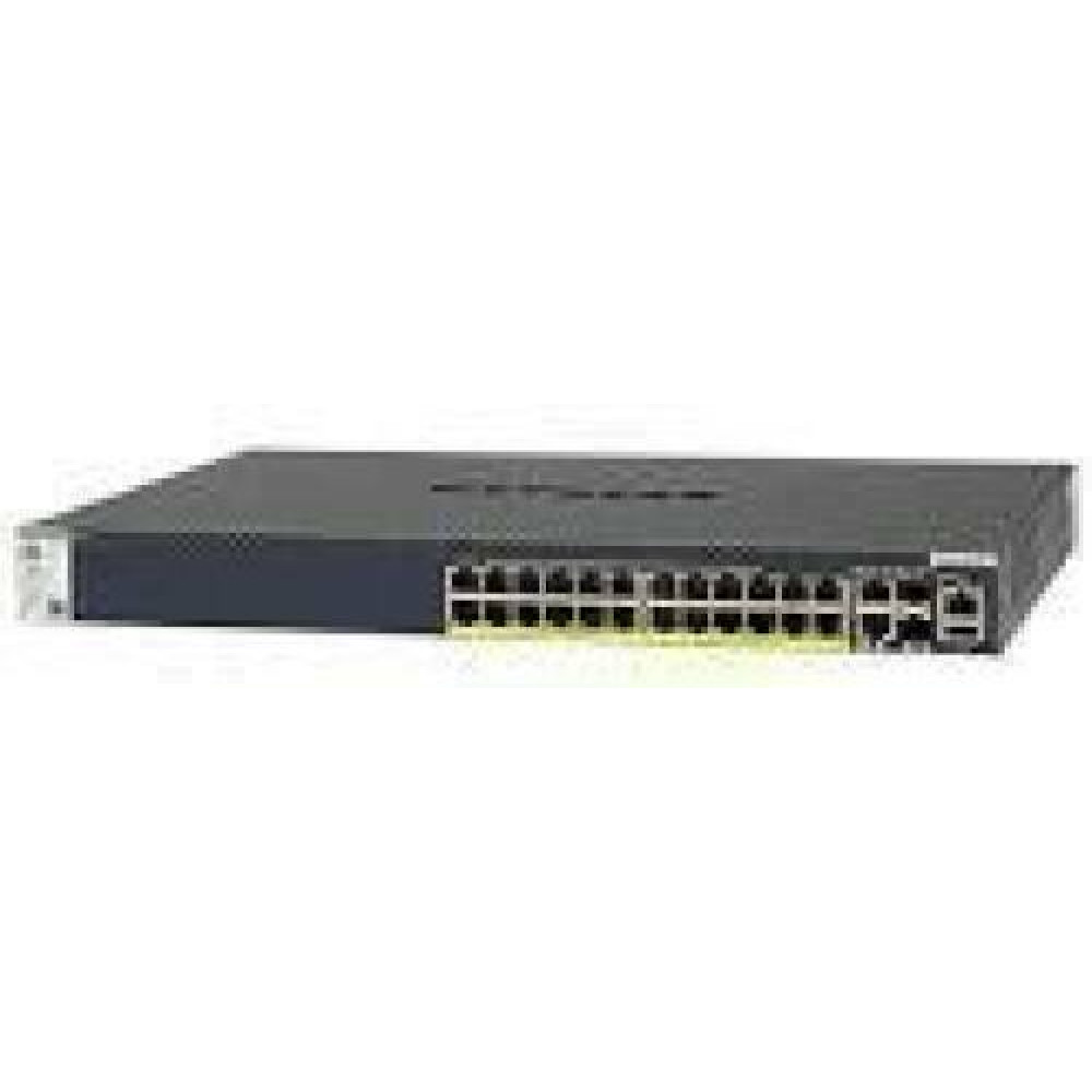 NETGEAR M4300-28G-PoE+ 550W PSU Stackable Managed Switch with 24x1G PoE+ + 4x10G incl. 2x10GBASE-T + 2xSFP+ Layer 3
