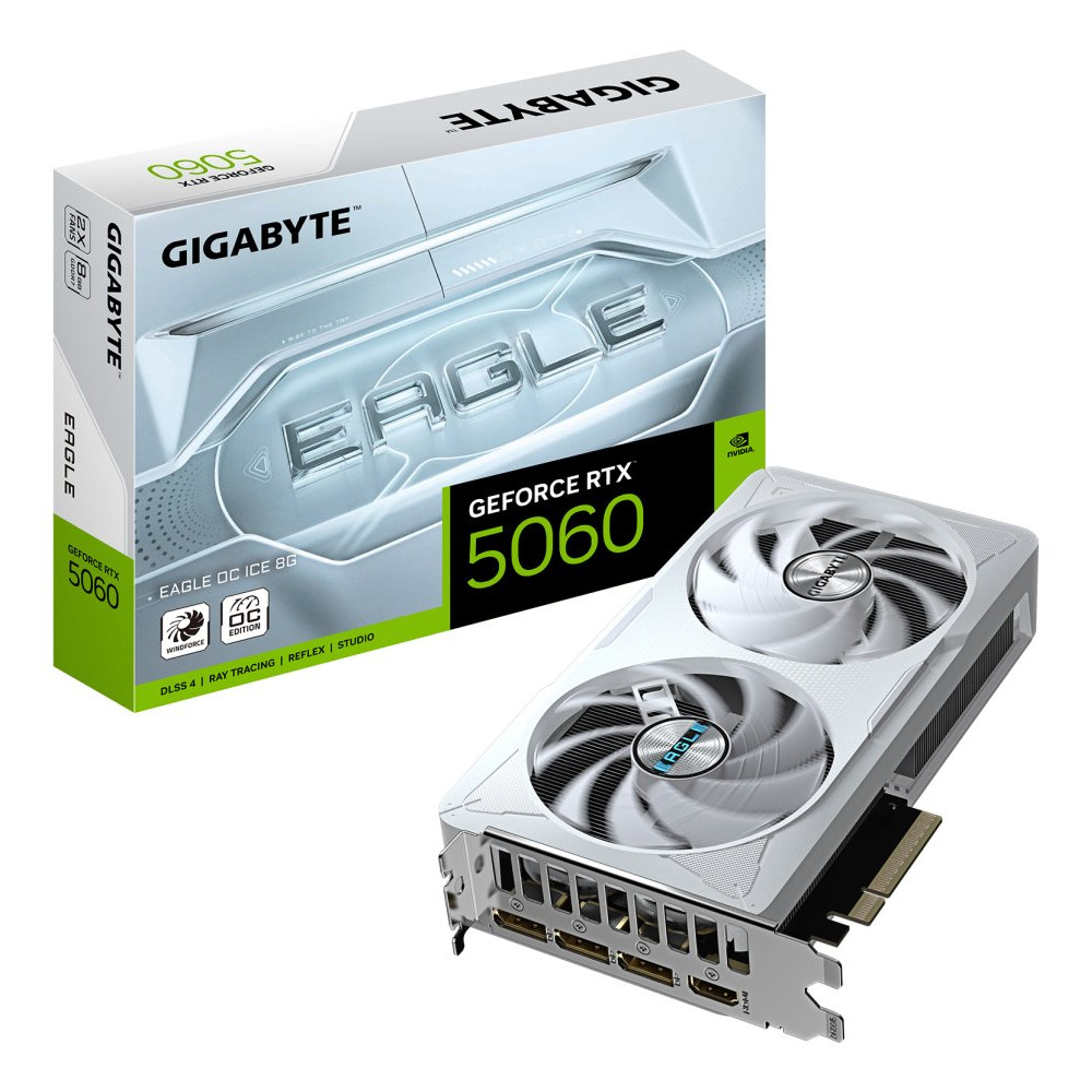 GIGABYTE GeForce RTX 5060 EAGLE OC ICE 8GB GDDR7 3xDP 1xHDMI