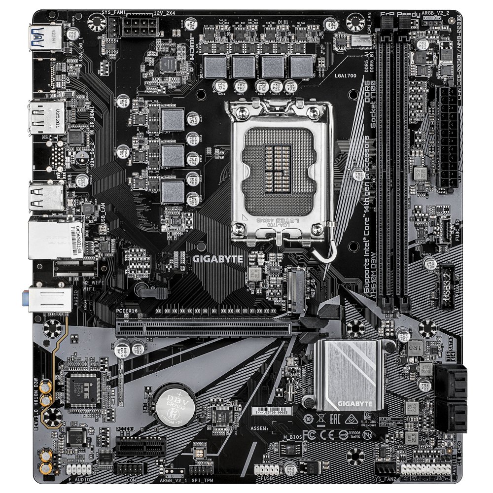 GIGABYTE H610M D3W LGA1700 2xDDR5 4xSATA 1xM.2
