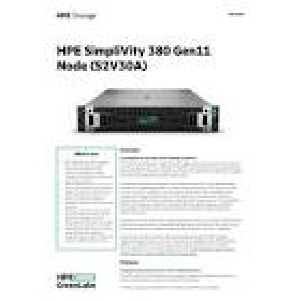 HPE SVT 380 Gen11 8SFF CTO Node Support