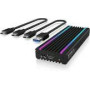 ICY BOX IB-1824ML-C31 USB Type-C Enclosure for M.2 NVMe SSD - RGB illuminated