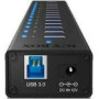 ICY BOX IB-AC6113 13x Port USB 3.0 Hub with USB charge port Black