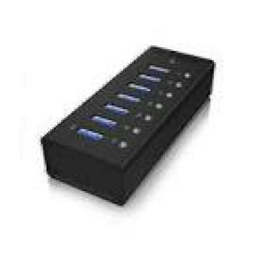 ICY BOX IB-AC618 7x Port USB 3.0 Hub with USB charge port Black