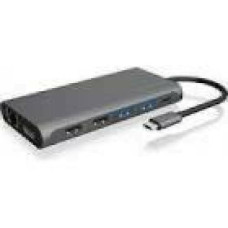 ICY BOX IB-DK4050-CPD Docking Station 12-in-1 USB Type-C dock with PD 100W