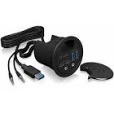 ICY BOX IB-HUB1403B USB 3.0 table hub with Type-C Type-A and audio