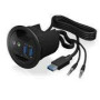 ICY BOX IB-HUB1404A Desk Hub 2x USB 3.0 USB 3.0 Type-C audio input/output SD reader