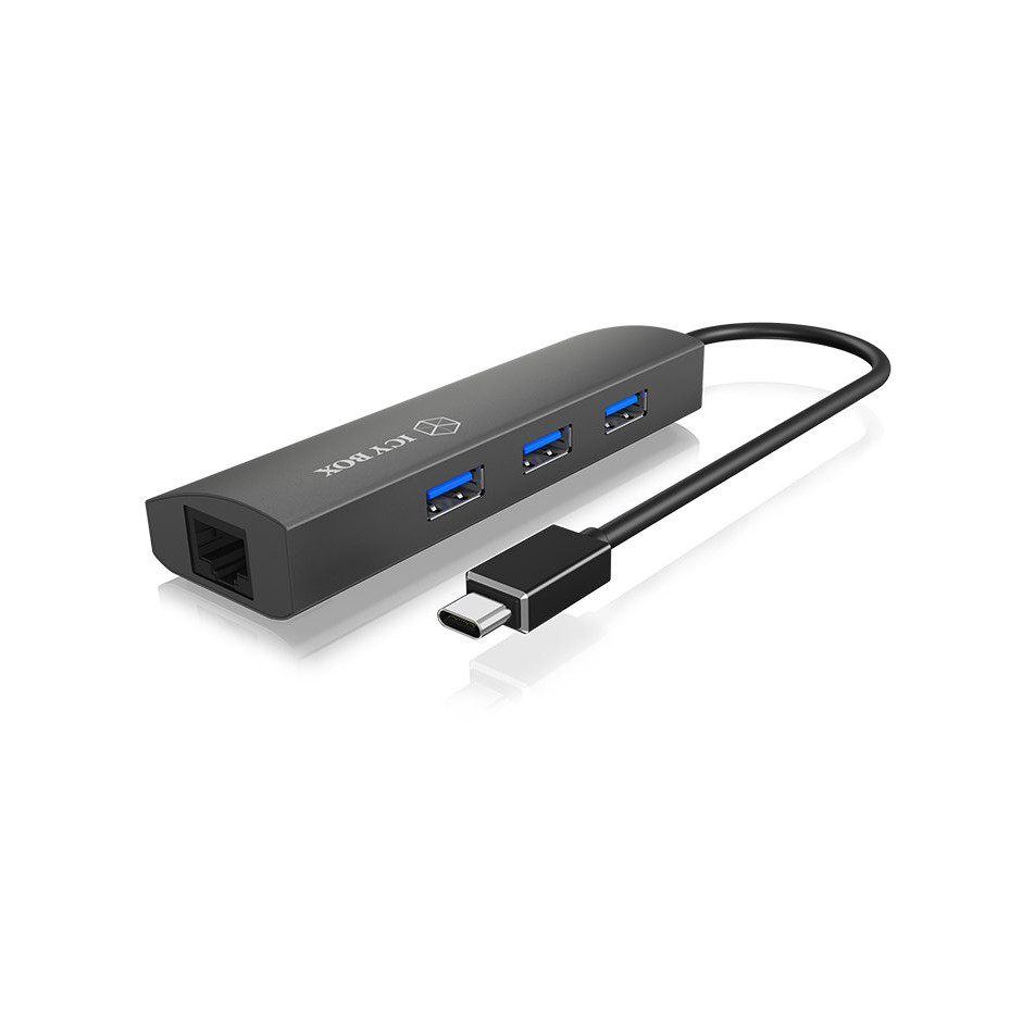 ICY BOX IB-HUB1406-C 3x Port USB 3.0 & Gigabit-LAN Hub