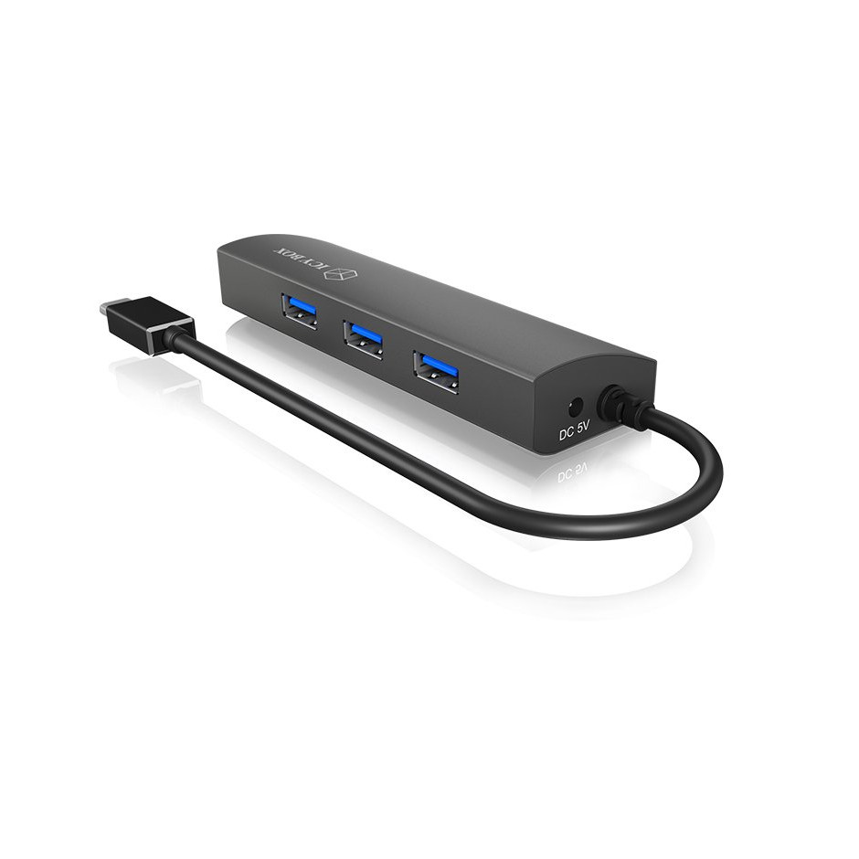 ICY BOX IB-HUB1406-C 3x Port USB 3.0 & Gigabit-LAN Hub