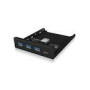 ICY BOX IB-HUB1418-i3 4x Port USB 3.0 Hub 3x USB 3.0 USB Type-C frontpanel 3.5