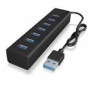ICY BOX IB-HUB1700-U3 7-port hub with USB Type-A interface and power supply