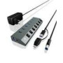 ICY BOX IB-HUB1701-C3 7-port hub with USB 3.0 Type-C and Type-A interface and BC 1.2 support