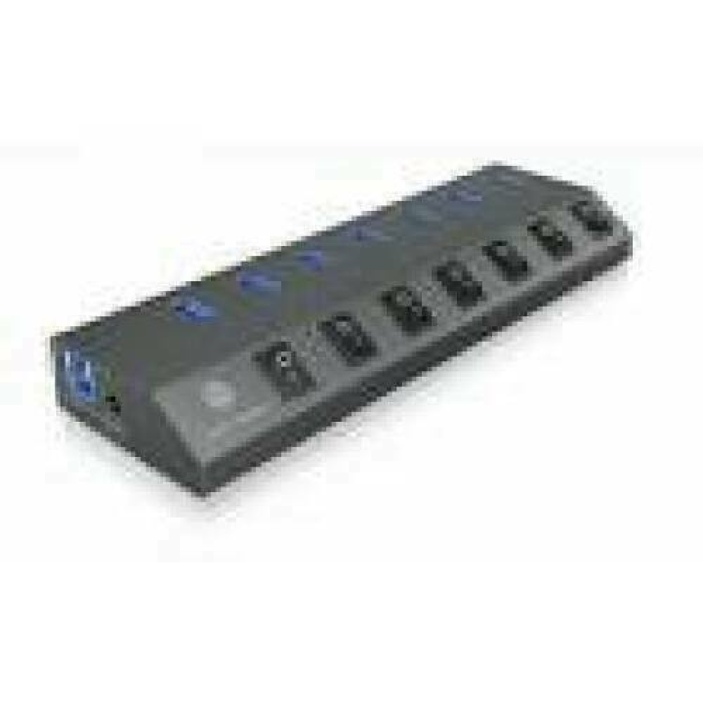 ICY BOX IB-HUB1701-C3 7-port hub with USB 3.0 Type-C and Type-A interface and BC 1.2 support