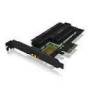 ICY BOX IB-PCI215M2-HSL PCIe extension card for 2x M.2 SSDs heat sinks