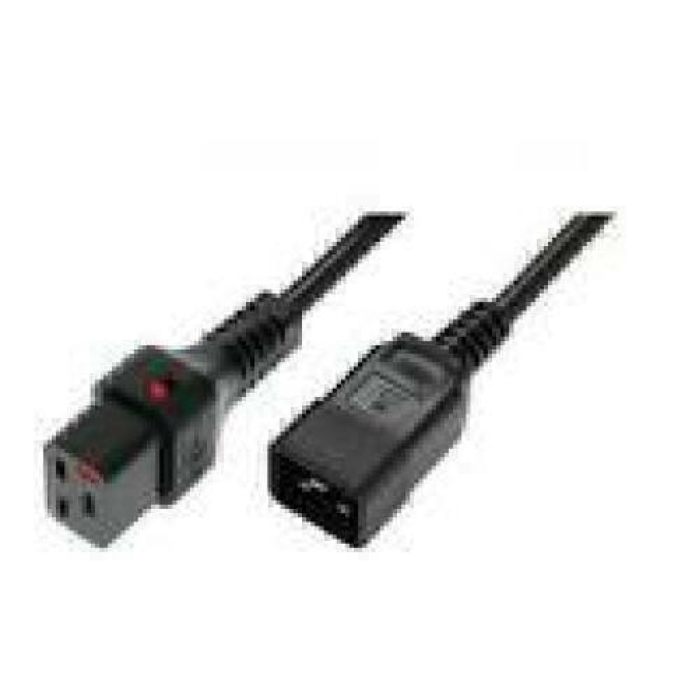 DIGITUS IEC-PC1285 Power Cable Male C20 H05VV 3 X 1.5mm2 to C19 IEC LOCK 2m black