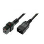 DIGITUS IEC-PC1285 Power Cable Male C20 H05VV 3 X 1.5mm2 to C19 IEC LOCK 2m black