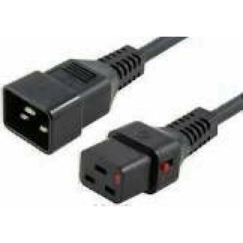 DIGITUS IEC-PC1285 Power Cable Male C20 H05VV 3 X 1.5mm2 to C19 IEC LOCK 2m black