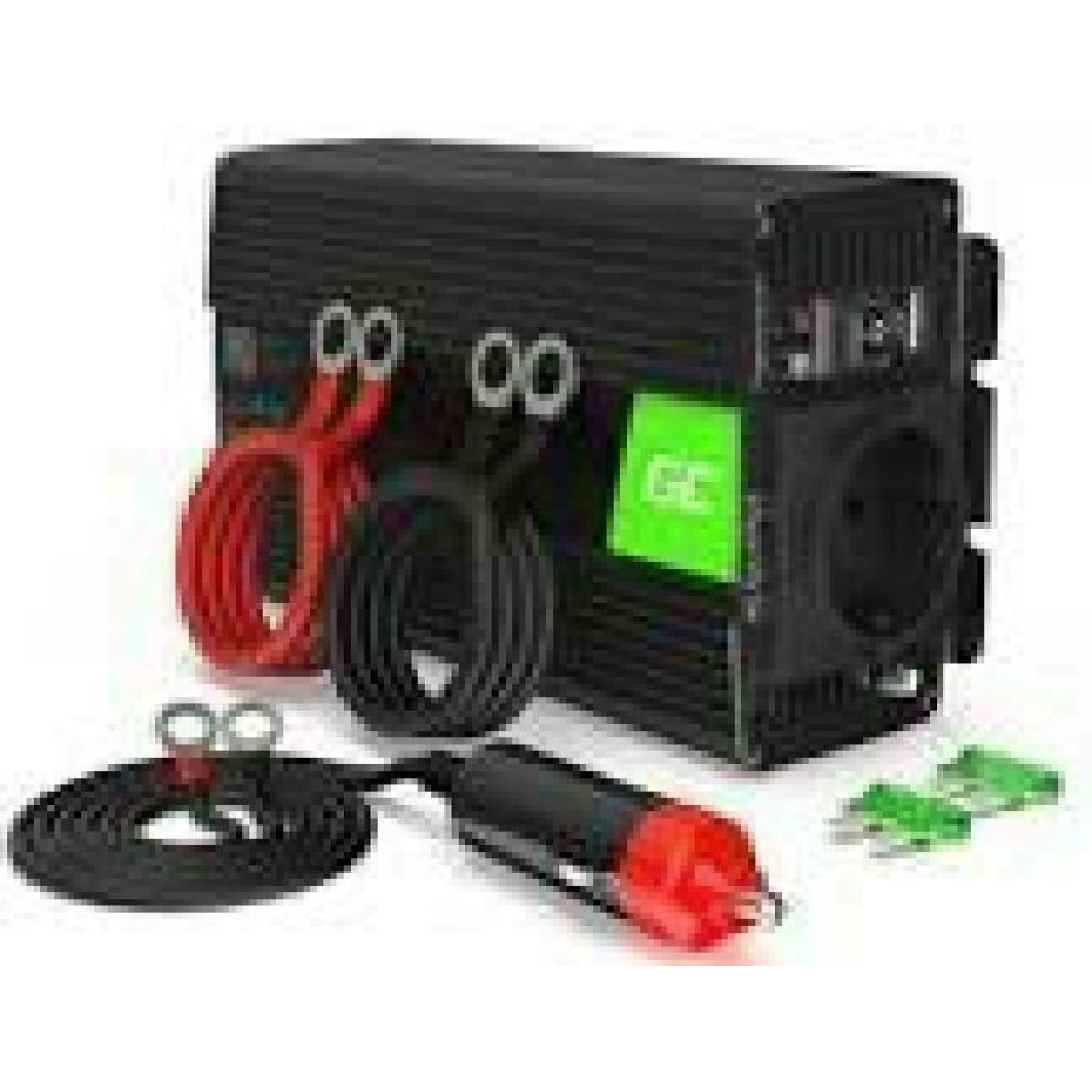 GREENCELL Car Power Inverter Converter 12V to 230V 300W/600W Pure sine