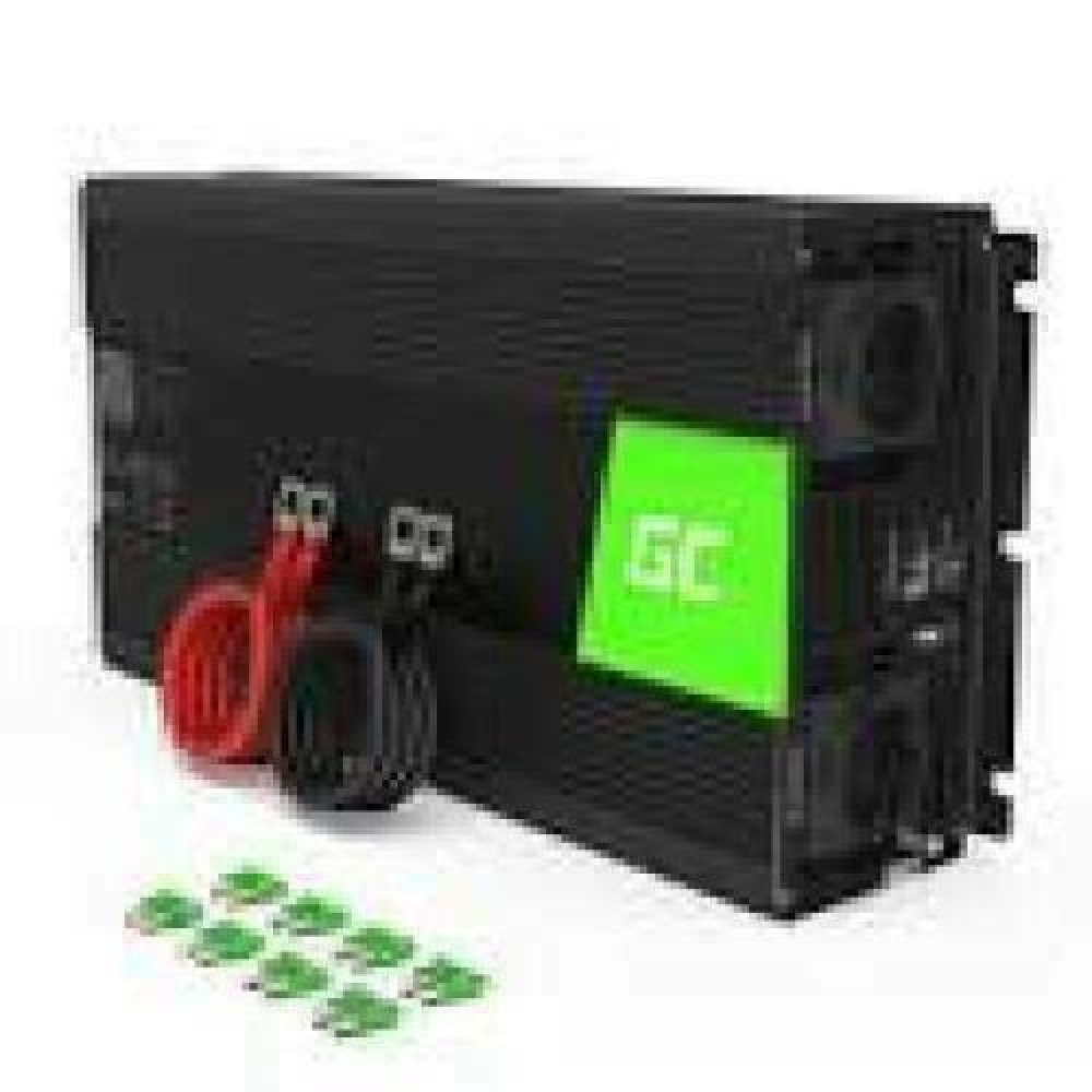 GREENCELL Car Power Inverter 24V to 230V Mod Sine 1500W