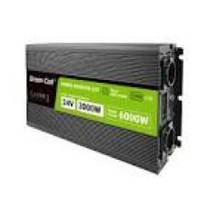 GREEN CELL power inverter 24V-230V 3000W/6000W with LCD display - pure sine wave