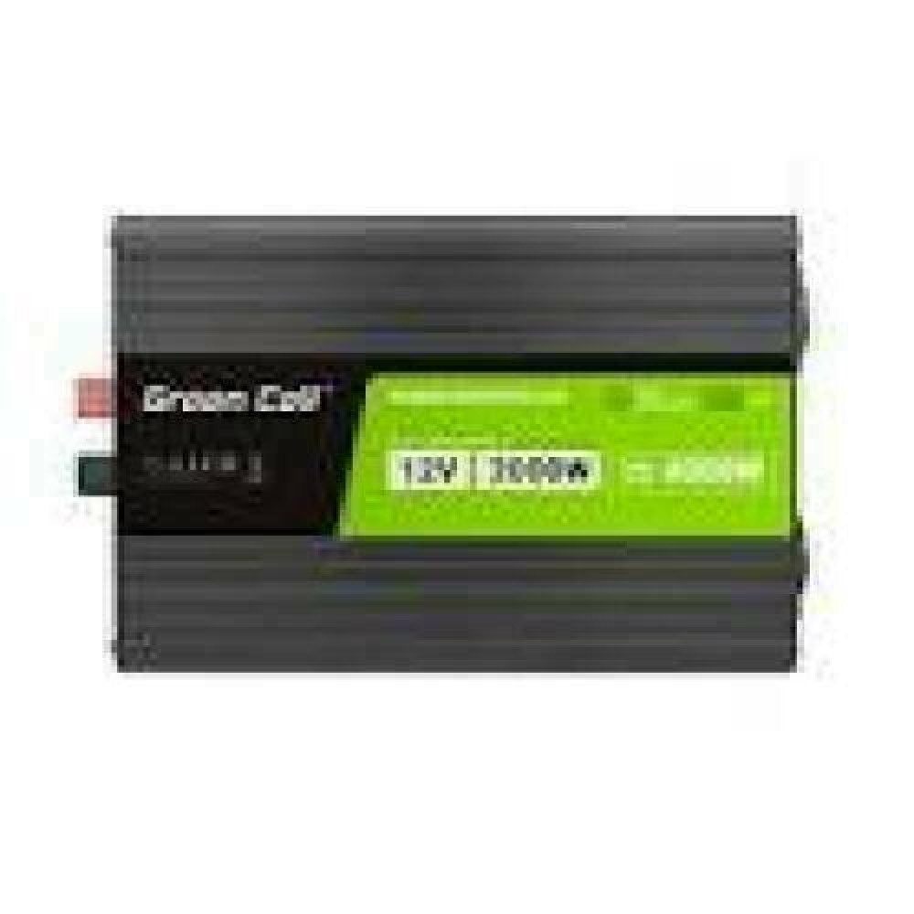 GREEN CELL power inverter 24V-230V 3000W/6000W with LCD display - pure sine wave